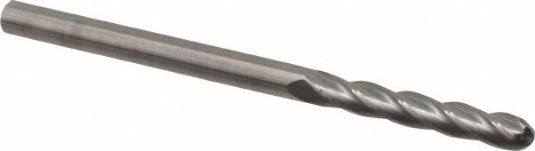 Hertel E5062012 Ball End Mill: 0.1875" Dia, 1.125" LOC, 4 Flute, Solid Carbide Image