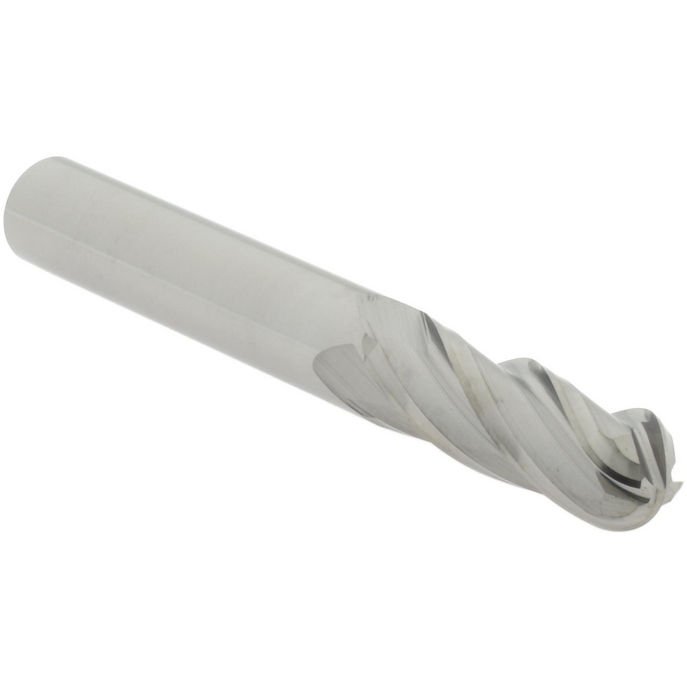 Hertel E5060024 Ball End Mill: 0.375" Dia, 1.125" LOC, 4 Flute, Solid Carbide Image