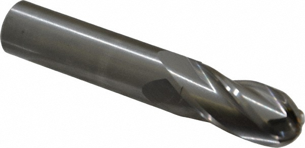 Hertel E5250040 Ball End Mill: 0.625" Dia, 1.25" LOC, 4 Flute, Solid Carbide Image
