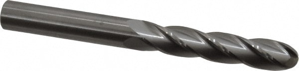 Hertel E5062040 Ball End Mill: 0.625" Dia, 3" LOC, 4 Flute, Solid Carbide Image