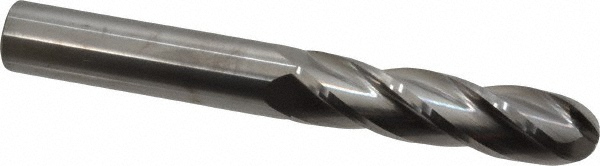 Hertel E5062048 Ball End Mill: 0.75" Dia, 3" LOC, 4 Flute, Solid Carbide Image