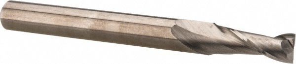 Square End Mill: 1'' Dia, 3'' LOC, 1'' Shank Dia, 6'' OAL, 2 Flutes, Solid Carbide