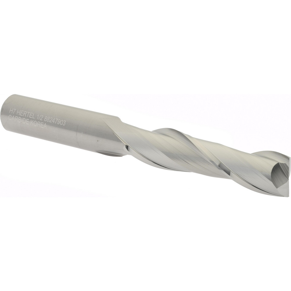 Hertel 750119 Square End Mill: 1/2 Dia, 2 LOC, 1/2 Shank Dia, 4 OAL, 2 Flutes, Solid Carbide Image