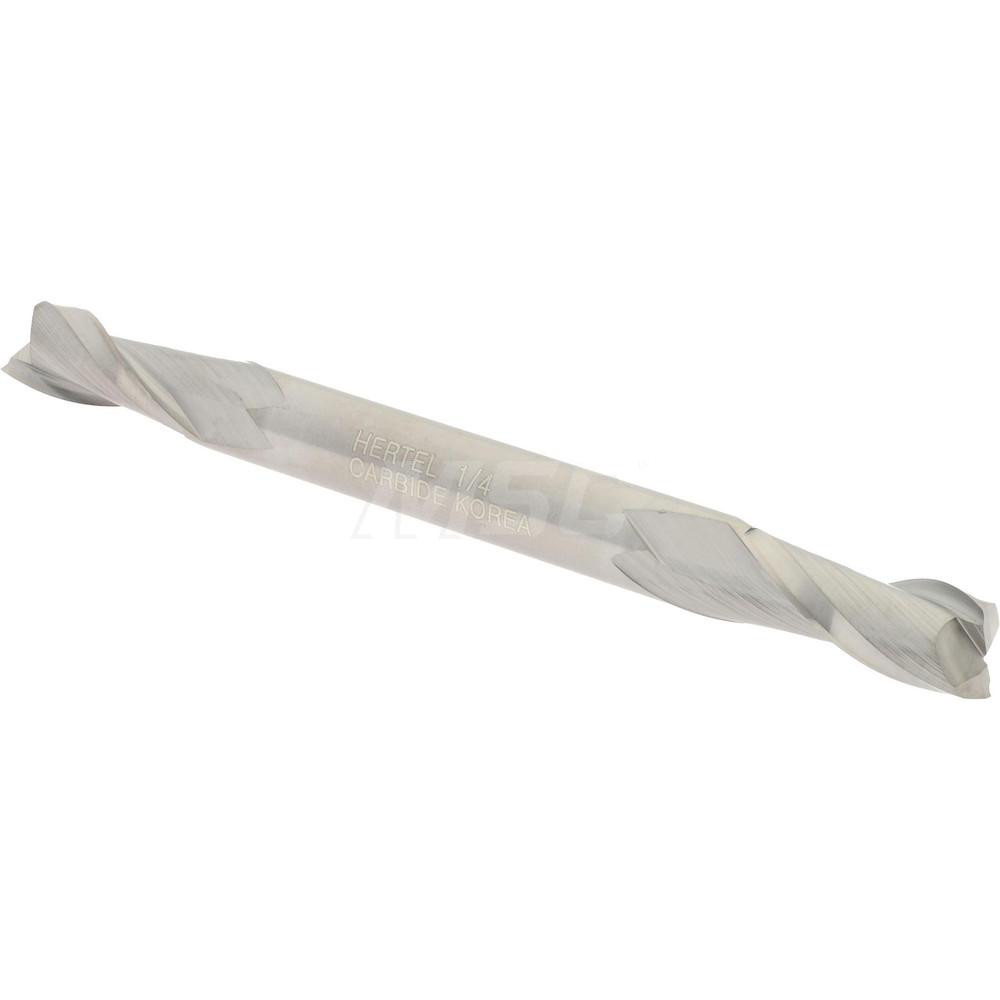 Hertel E599924311 Square End Mill: 1/4 Dia, 5/8 LOC, 1/4 Shank Dia, 3 OAL, 2 Flutes, Solid Carbide Image