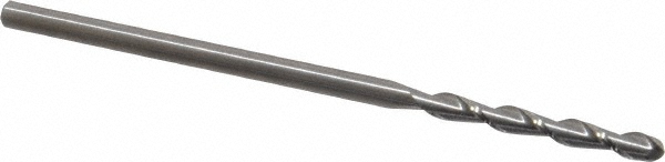 Hertel E5018008 Ball End Mill: 0.125" Dia, 1" LOC, 2 Flute, Solid Carbide Image