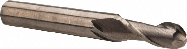 Hertel E599924488 Ball End Mill: 0.2813" Dia, 0.75" LOC, 2 Flute, Solid Carbide Image