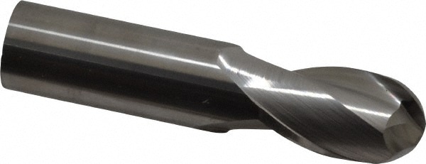 Hertel E5249056 Ball End Mill: 0.875" Dia, 1.5" LOC, 2 Flute, Solid Carbide 