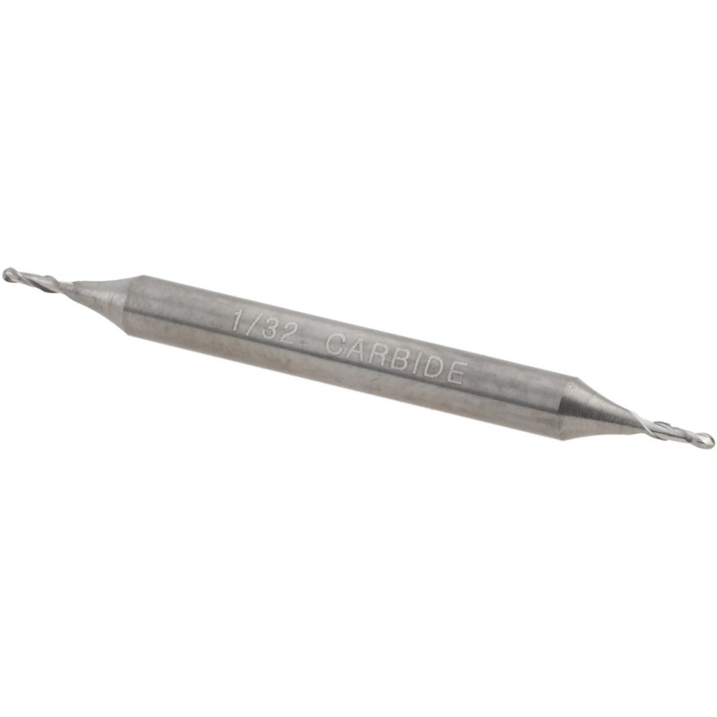 Hertel E599924381 Ball End Mill: 0.0313" Dia, 0.0625" LOC, 2 Flute, Solid Carbide Image
