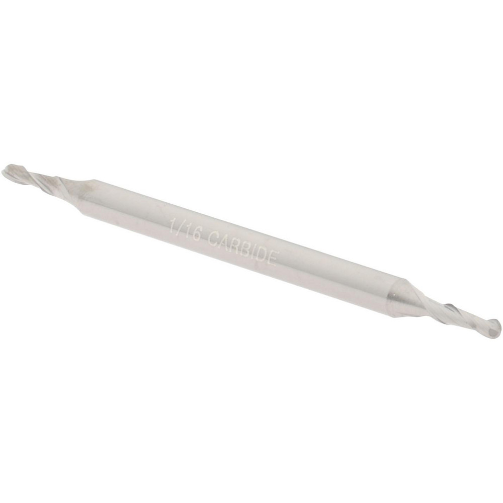 Hertel E599924384 Ball End Mill: 0.0625" Dia, 0.1875" LOC, 2 Flute, Solid Carbide Image