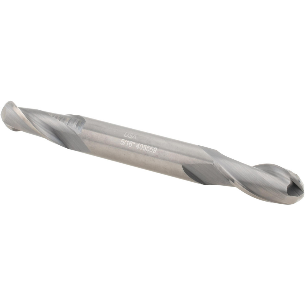 Hertel E599924398 Ball End Mill: 0.3125" Dia, 0.75" LOC, 2 Flute, Solid Carbide Image