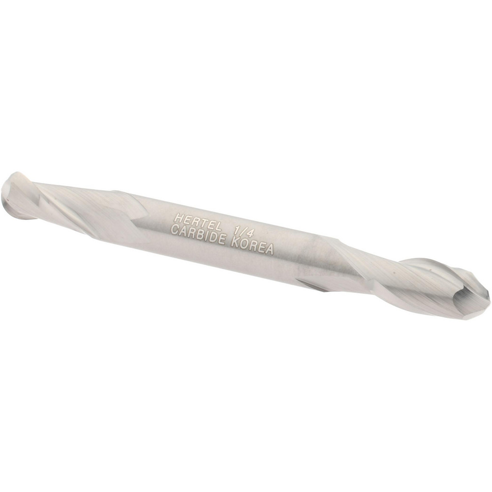 Hertel E5251016 Ball End Mill: 0.25" Dia, 0.5" LOC, 2 Flute, Solid Carbide Image