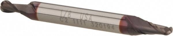 Hertel 88249628 Ball End Mill: 0.125" Dia, 0.25" LOC, 2 Flute, Solid Carbide Image