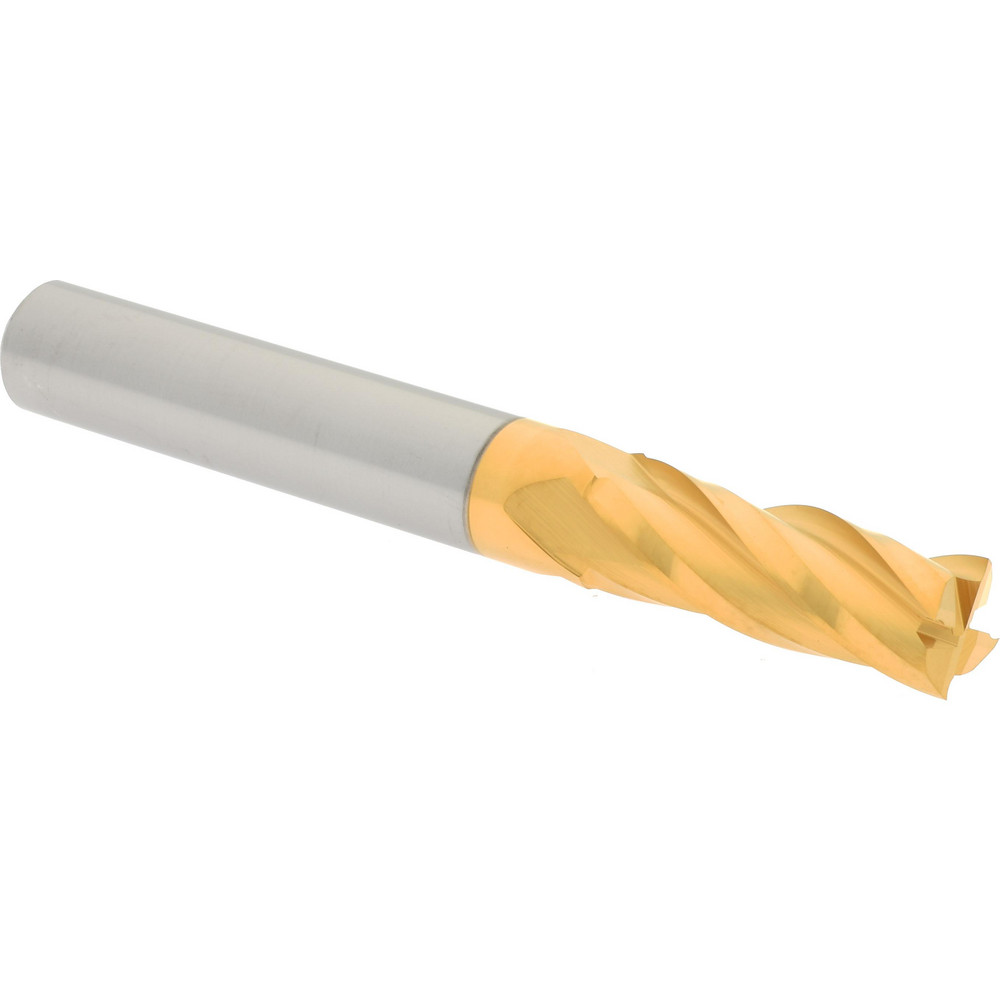Hertel 750604 Square End Mill: 19/64 Dia, 13/16 LOC, 5/16 Shank Dia, 2-1/2 OAL, 4 Flutes, Solid Carbide Image
