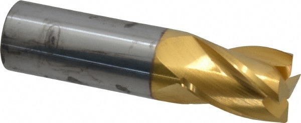 Hertel 750271 Square End Mill: 3/4 Dia, 1 LOC, 3/4 Shank Dia, 3 OAL, 4 Flutes, Solid Carbide Image