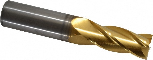 Hertel 750376 Square End Mill: 11/16 Dia, 1-3/8 LOC, 3/4 Shank Dia, 4 OAL, 4 Flutes, Solid Carbide Image