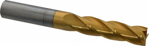 Hertel 750238 Square End Mill: 3/4 Dia, 3 LOC, 3/4 Shank Dia, 6 OAL, 4 Flutes, Solid Carbide Image