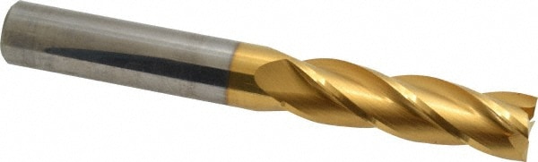 Hertel 750331 Square End Mill: 5/8 Dia, 2-1/4 LOC, 5/8 Shank Dia, 5 OAL, 4 Flutes, Solid Carbide Image