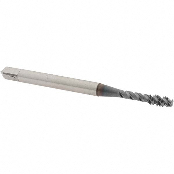 OSG 2906408 Spiral Flute Tap: #4-40, UNC, 3 Flute, Modified Bottoming, 2B & 3B Class of Fit, Vanadium High Speed Steel, TICN Finish Image