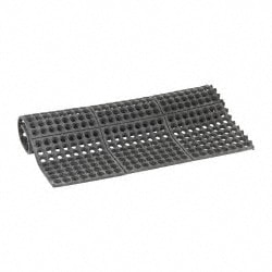 PRO-SAFE 3907809203X3 Anti-Fatigue Modular Tile Mat: Dry & Wet Environment, 3" Length, 36" Wide, 5/8" Thick, Black Image