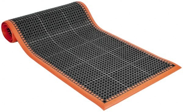 PRO-SAFE 66504093340X124 Anti-Fatigue Mat: 120" Length, 36" Wide, 7/8" Thick, Natural Rubber, Beveled Edge, Heavy-Duty 