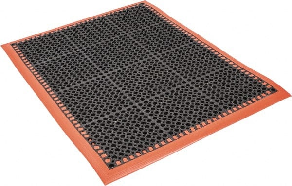 Unimat Innovation in Surfaces UNIMAT-Anti-Fatigue Outdoor Rubber Drainage with Non-Slip Backing Heavy Duty Mat for Restaurant Industrial Use-3'x 5