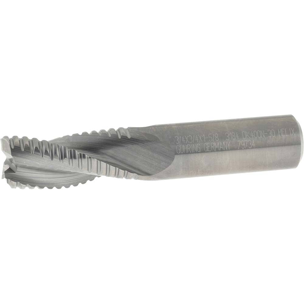 Guhring 9031840190500 Corner Chamfer End Mill: 0.75" Dia, 1.625" LOC, 3 Flute, 0.02" Chamfer Width, Solid Carbide Image