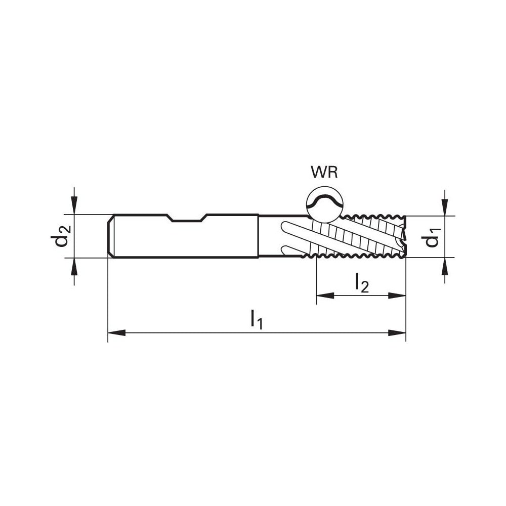 Guhring 9031840127000 Corner Chamfer End Mill: 1/2" Dia, 1" LOC, 3 Flutes, 0.02" Chamfer Width, Solid Carbide Image