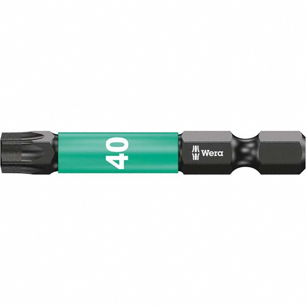Wera Power Screwdriver Bit T40 Torx, TX40 Speciality Point Size, 1/4