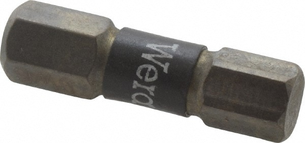 Hex Screwdriver Insert Bit: 1/4" Drive, 1" OAL