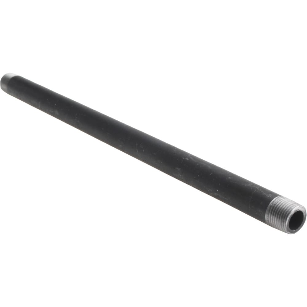 Black Pipe Nipple: 3/8" Dia x 12" Long, Schedule 80