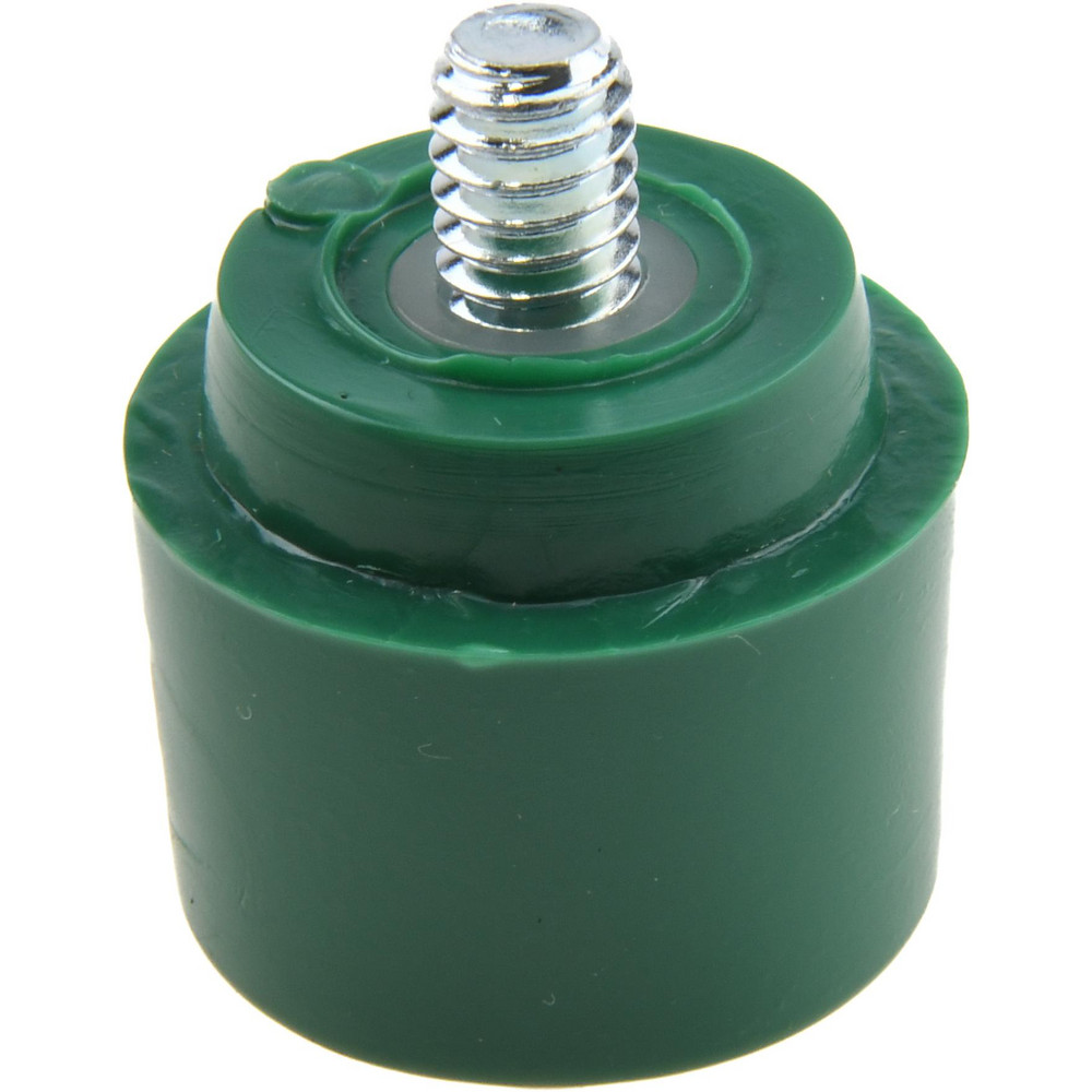 1" Face Dia, Grade Tough, Green Hammer Tip/Face - Plastic