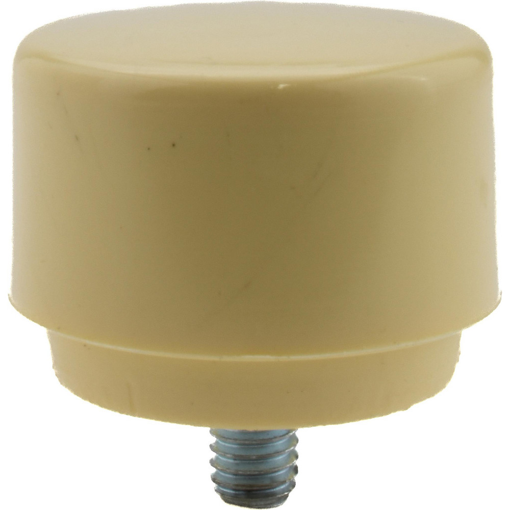 2" Face Dia, Grade Medium Hard, Cream Hammer Tip/Face - Plastic