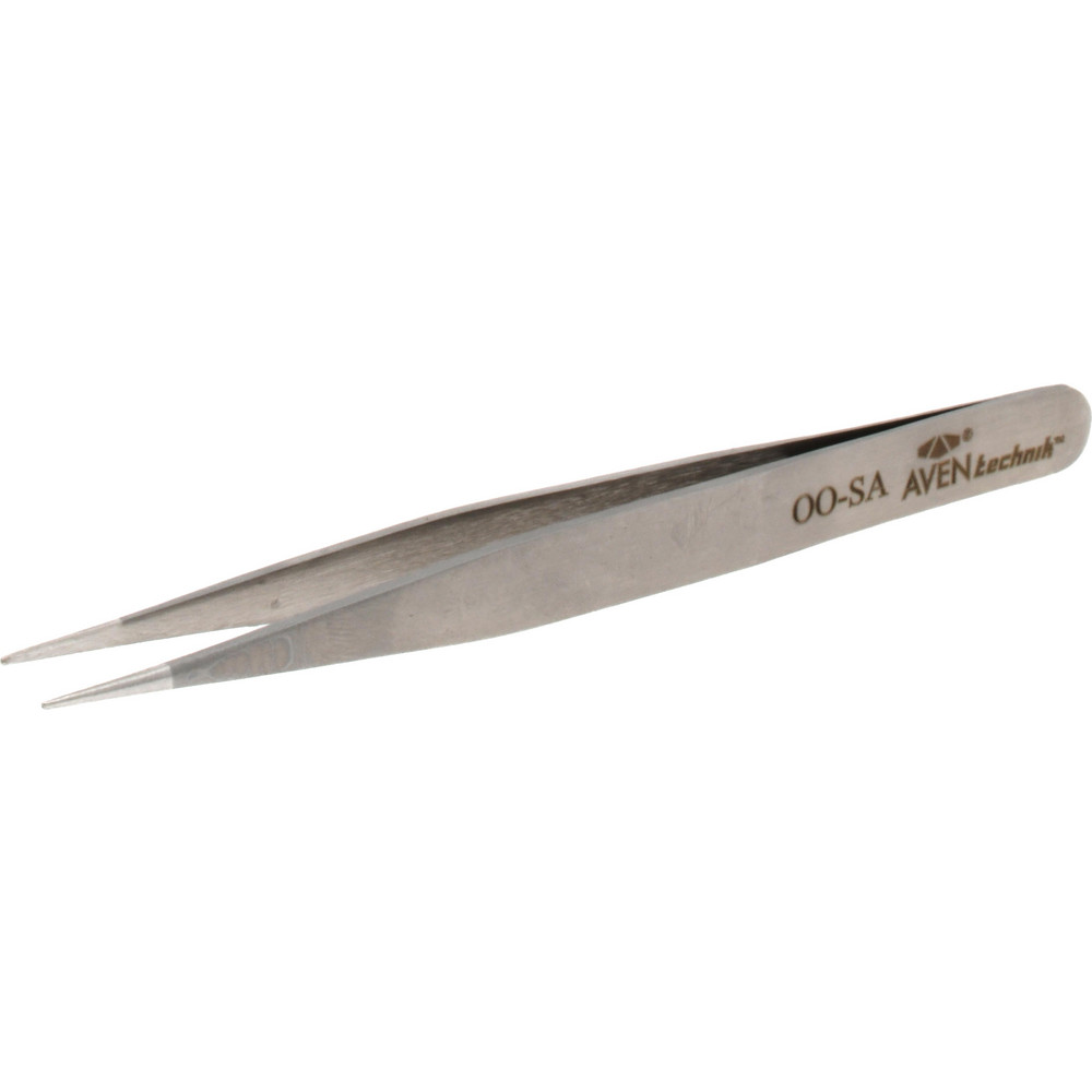 Precision Tweezer: OO-SA, Straight Tip, 4-3/4" OAL