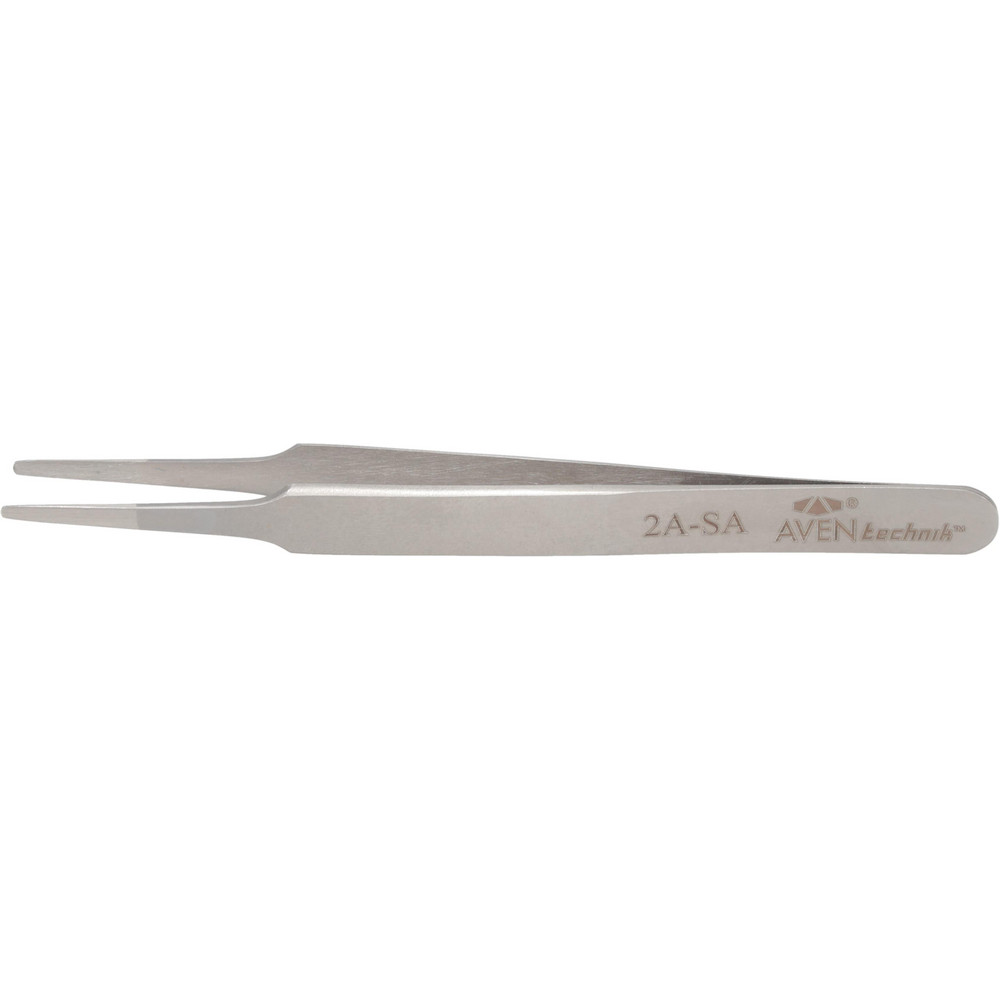 Precision Tweezer: 2A-SA, Straight Tip, 4-1/2" OAL
