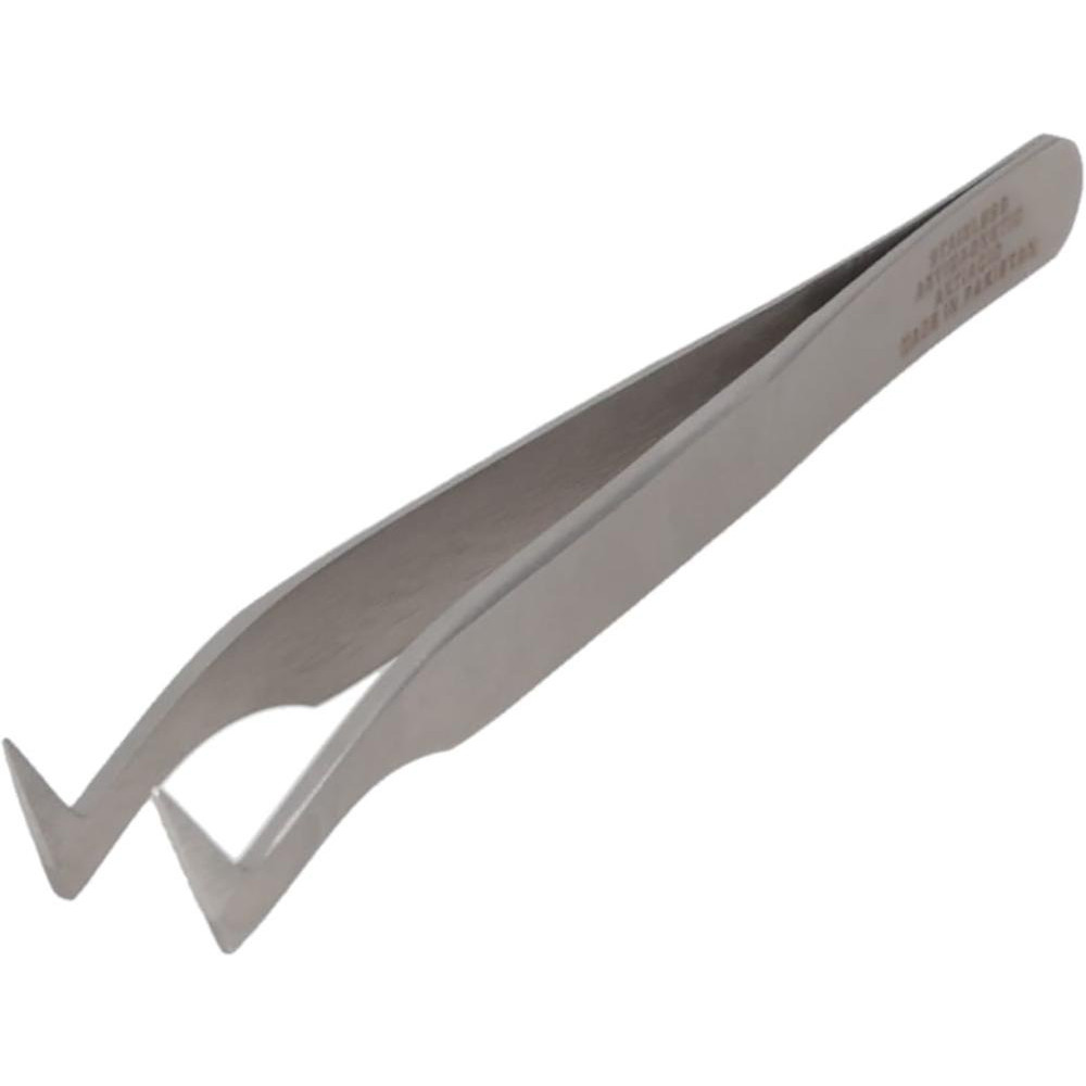 Precision Tweezer: 6-SA, Angled & Miniature Component Tip, 4-1/2" OAL