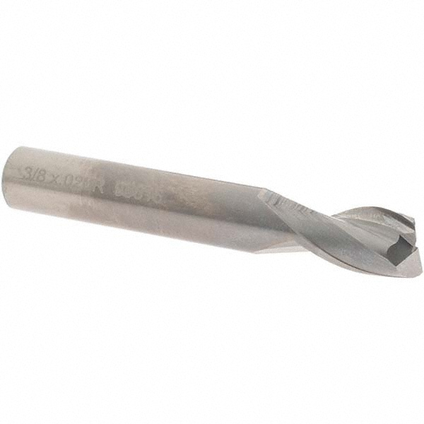 OSG 20213400 Corner Radius End Mill: 3/8" Dia, 1/2" LOC, 0.02" Radius, 2 Flutes, Solid Carbide Image