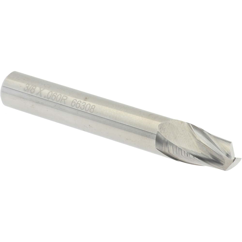 OSG 20213600 Corner Radius End Mill: 3/8" Dia, 1/2" LOC, 0.06" Radius, 2 Flutes, Solid Carbide Image