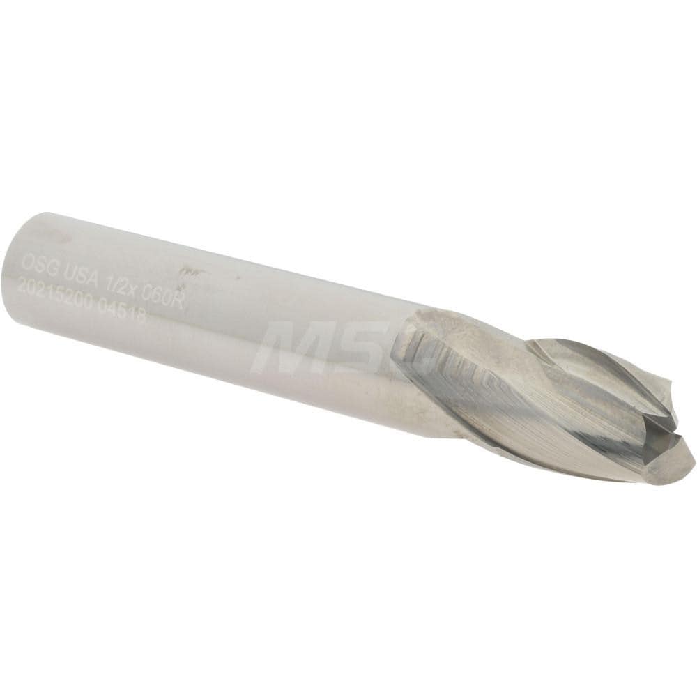 OSG 20215200 Corner Radius End Mill: 1/2" Dia, 5/8" LOC, 0.06" Radius, 2 Flutes, Solid Carbide Image