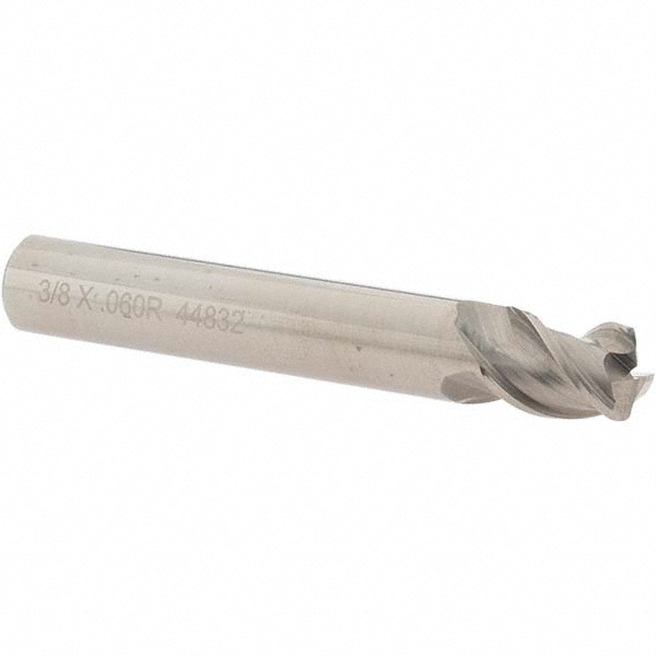 OSG 20413600 Corner Radius End Mill: 3/8" Dia, 1/2" LOC, 0.06" Radius, 3 Flutes, Solid Carbide Image