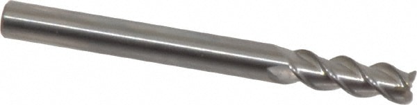 OSG 20421000 Corner Radius End Mill: 3/16" Dia, 9/16" LOC, 0.02" Radius, 3 Flutes, Solid Carbide Image