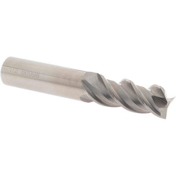 OSG 20424900 Square End Mill: 1/2 Dia, 1-1/4 LOC, 1/2 Shank Dia, 3 OAL, 3 Flutes, Solid Carbide Image