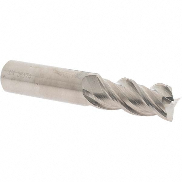 OSG 20425700 Square End Mill: 3/4 Dia, 1-5/8 LOC, 3/4 Shank Dia, 4 OAL, 3 Flutes, Solid Carbide Image