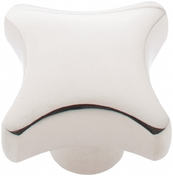 Lobed Knob: 1-1/4" Head Dia, 4 Points, Stainless Steel