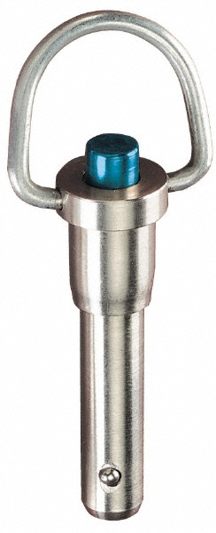 Jergens - Push-Button Quick-Release Pin: Ring Handle, 1