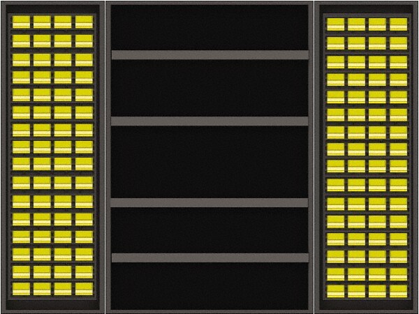 Bin Storage Cabinet: 48" Wide, 24" Deep, 84" High