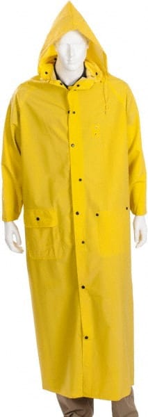 MCR SAFETY 260CX4 Rain Jacket: Size 4X-Large, Yellow, Polyester 