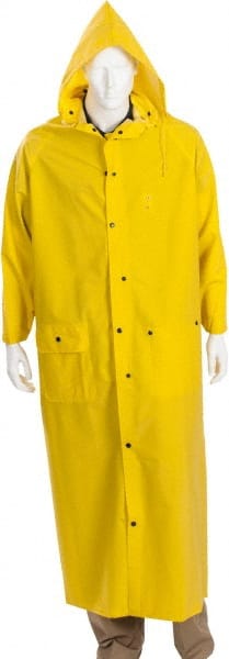 MCR SAFETY 260CXL Rain Jacket: Size X-Large, Yellow, Polyester 