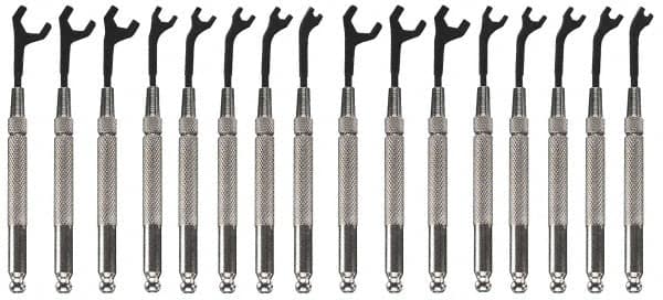 Moody Tools 57-0122 Open End Wrench Set: 16 Pc, 5/64 to 5/16" Wrench, Inch & Metric 