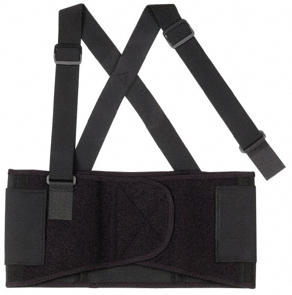 Back Support: Belt with Adjustable Shoulder Straps, Medium, 30 to 34" Waist, 7-1/2" Belt Width