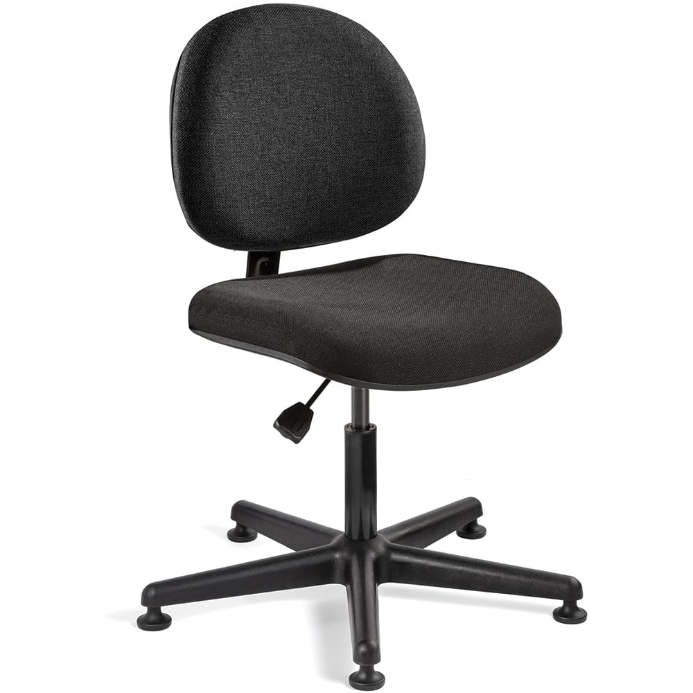 Bevco V4007MG-BLK Task Chair: Olefin, Adjustable Height, 16 to 21" Seat Height, Black 